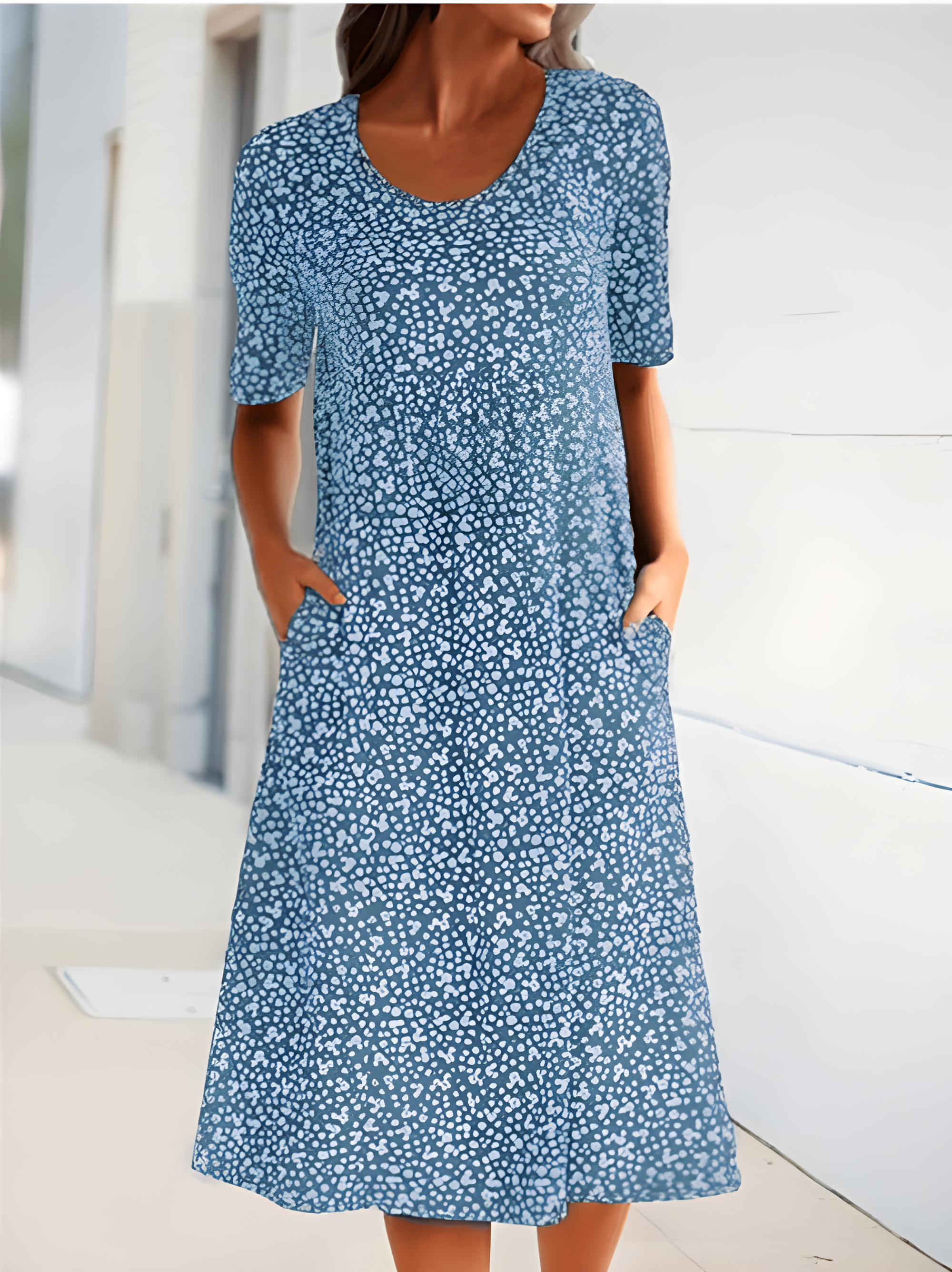 Lauren Women's Summer Dress – Lightweight Casual Holiday Beach Midi Dress