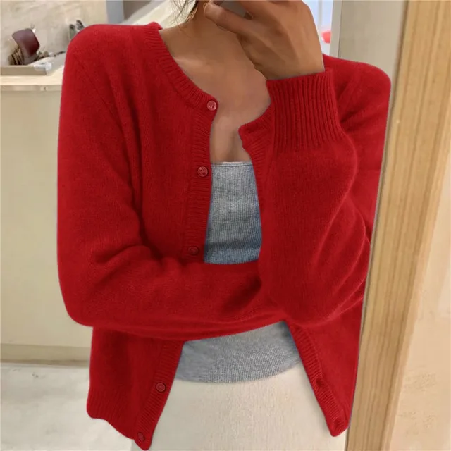 Marigold Women's Knit Cardigan – Soft Relaxed Fit Lightweight Button Cardigan