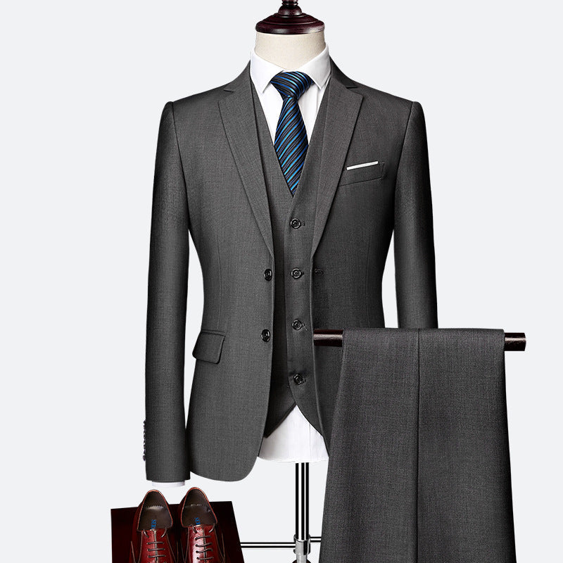 Harrison Men's 3 Piece Suit – Slim Fit Wedding & Business Formal Suit Set