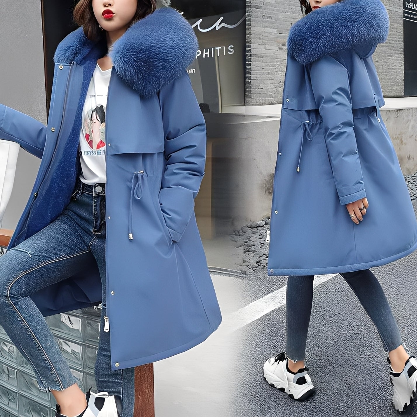 Agatha Women's Hooded Puffer Coat – Warm Padded Winter Jacket with Modern Fit