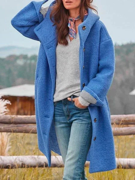 Beatrix Women's Wool Coat – Elegant Tailored Long Winter Overcoat