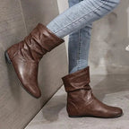 Rowena Women's Leather Ankle Boots – Premium Non-Slip European Comfort Boots