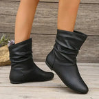 Rowena Women's Leather Ankle Boots – Premium Non-Slip European Comfort Boots