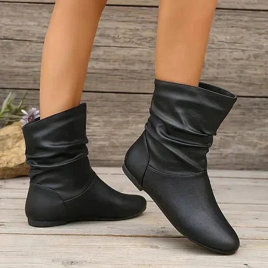Rowena Women's Leather Ankle Boots – Premium Non-Slip European Comfort Boots