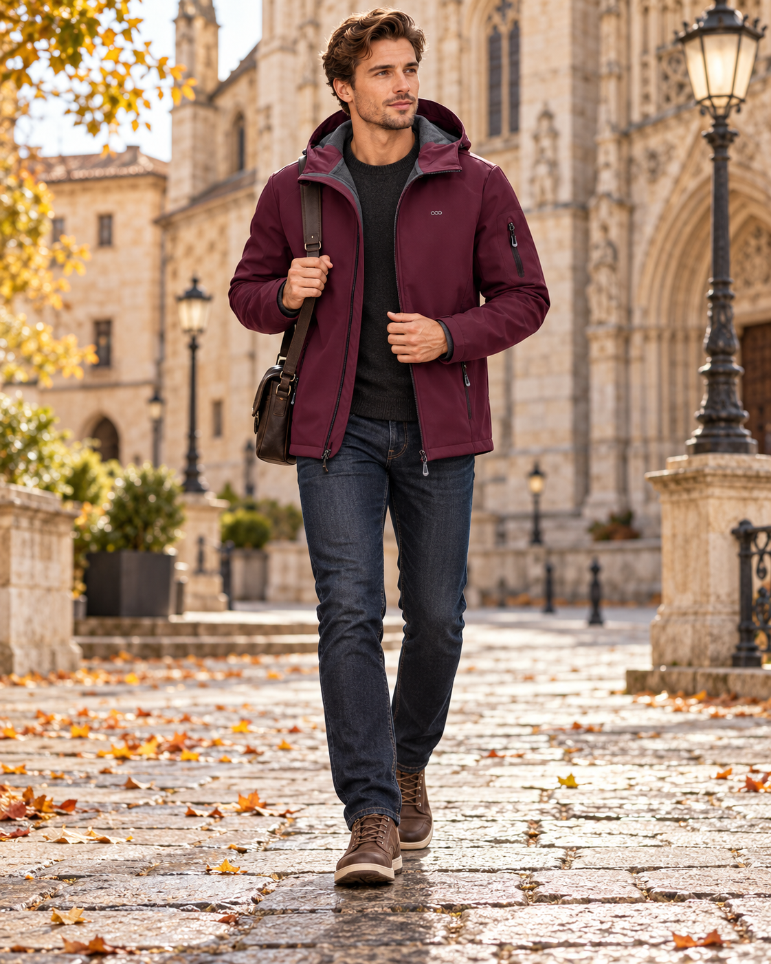 Daniel Hooded Waterproof Softshell Jacket – Fleece Lined Lightweight Outdoor Coat