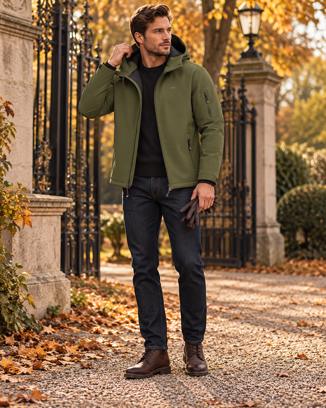 Daniel Hooded Waterproof Softshell Jacket – Fleece Lined Lightweight Outdoor Coat