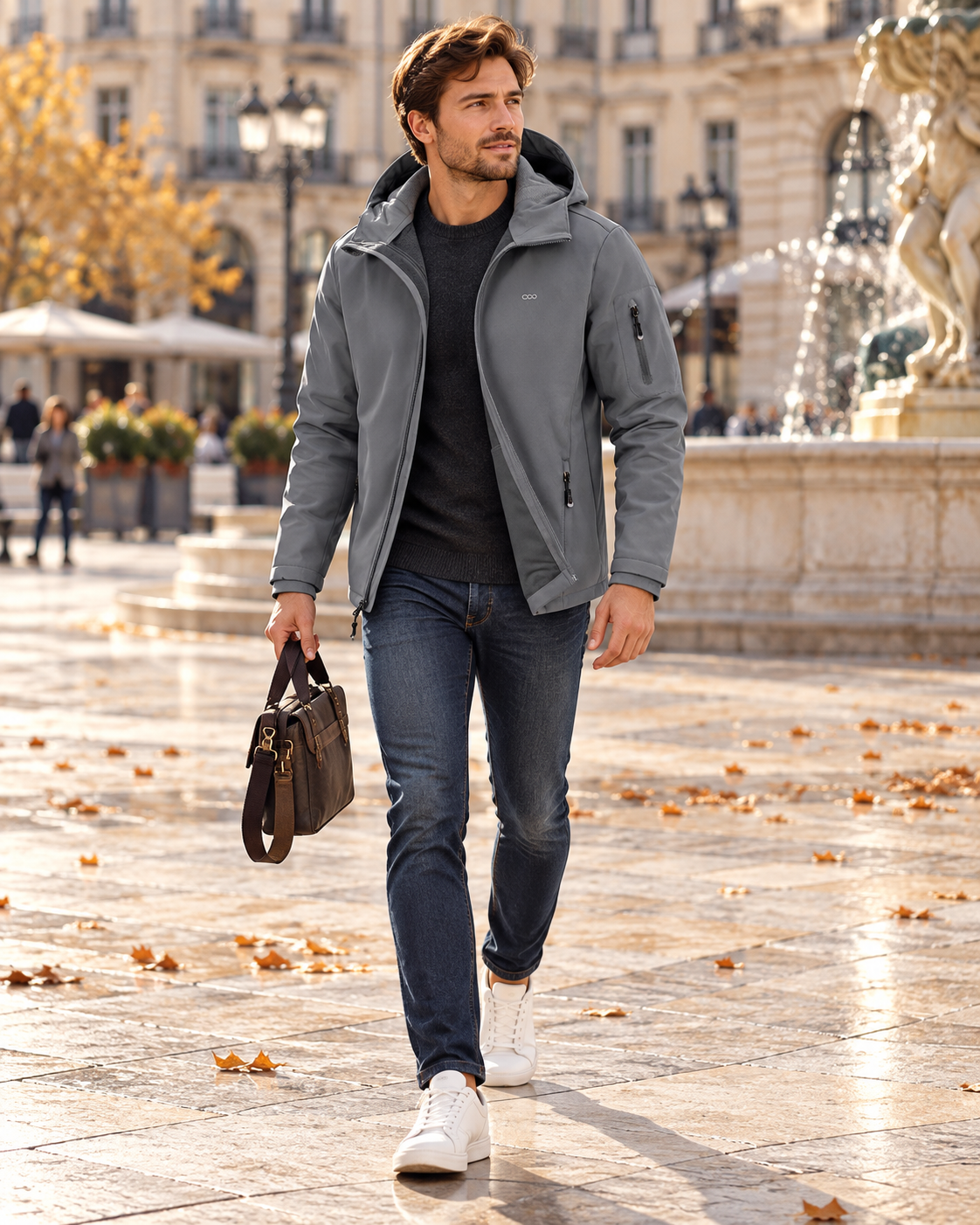 Daniel Hooded Waterproof Softshell Jacket – Fleece Lined Lightweight Outdoor Coat