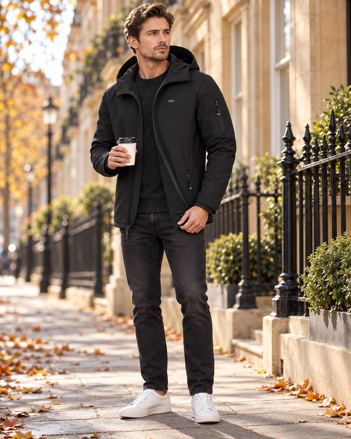 Daniel Hooded Waterproof Softshell Jacket – Fleece Lined Lightweight Outdoor Coat