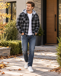Darius Plaid Hooded Flannel Shirt – Long Sleeve Button-Down Casual Layer