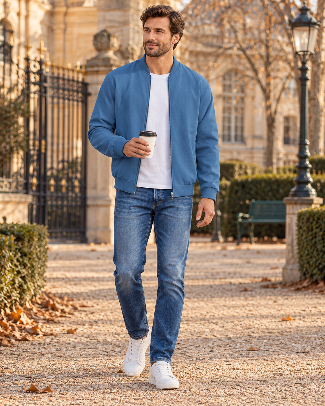 Evander Men's Lightweight Bomber Jacket – Full-Zip Casual Flight Jacket