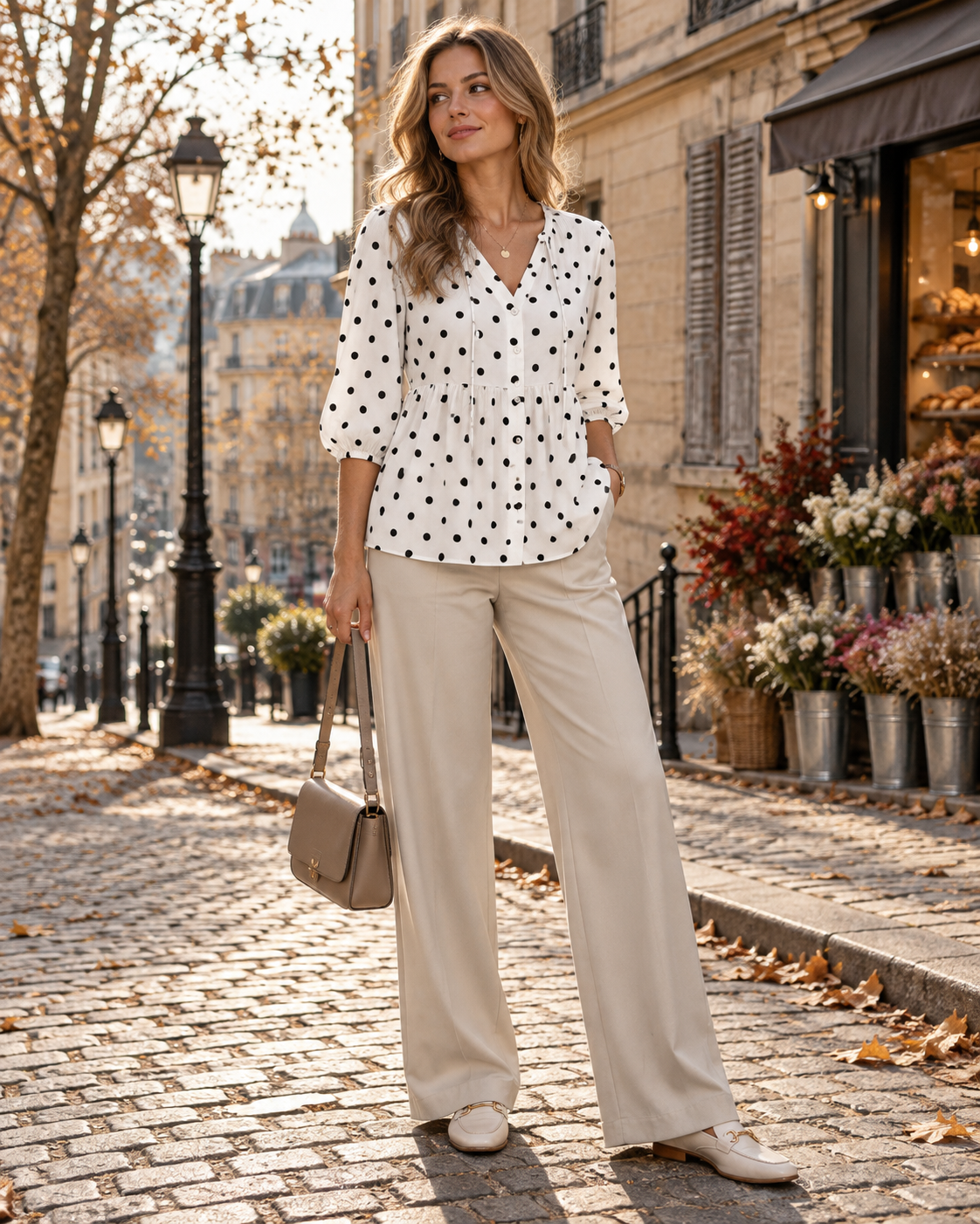 Camille Women's Floral V-Neck Blouse – Button Front Peplum Short Sleeve Boho Top