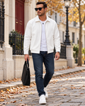 Iver Men's Lightweight Full-Zip Windproof Short Jacket with Laydown Collar