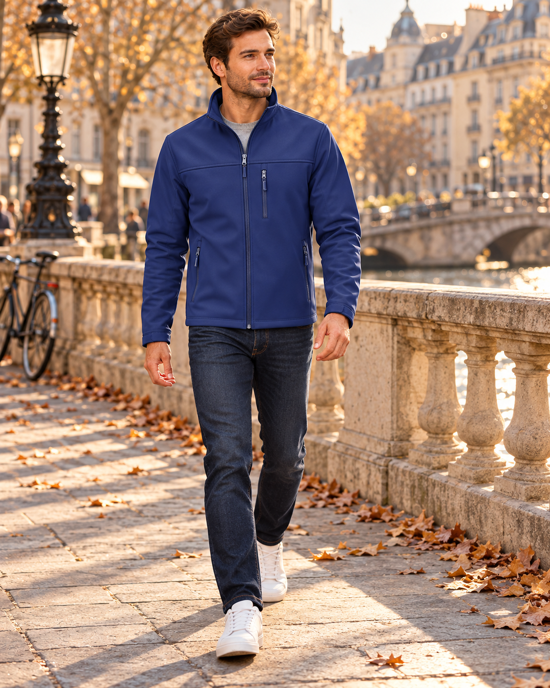 Kellan Men's Lightweight Softshell Jacket – Fleece-Lined Waterproof Outdoor Coat