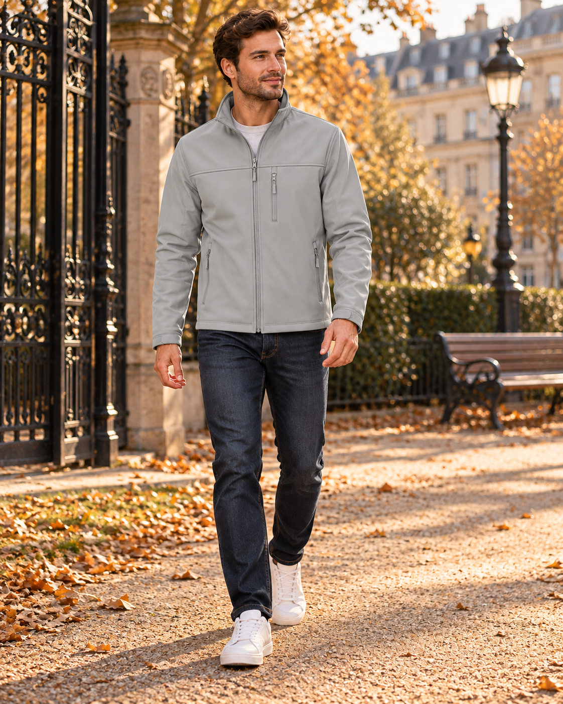 Kellan Men's Lightweight Softshell Jacket – Fleece-Lined Waterproof Outdoor Coat