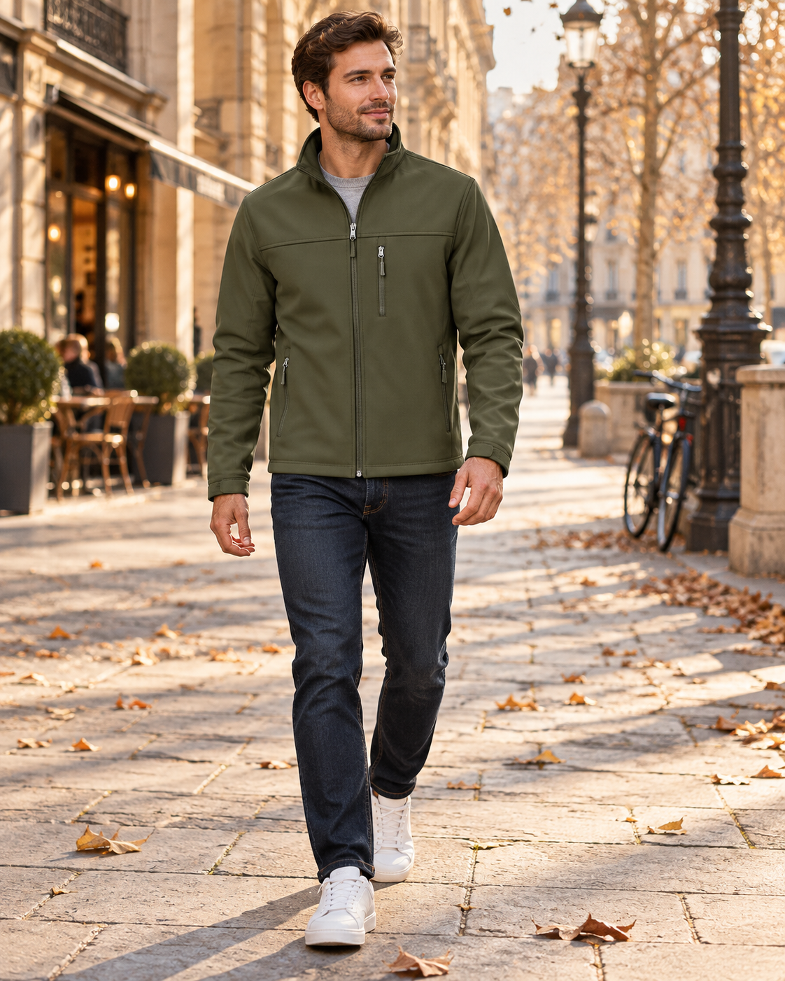 Kellan Men's Lightweight Softshell Jacket – Fleece-Lined Waterproof Outdoor Coat