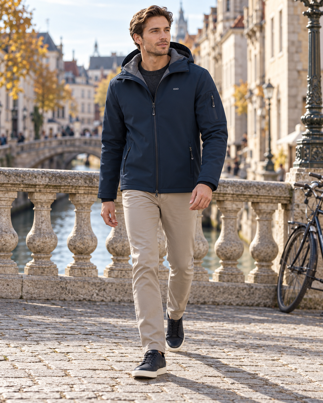 Rafael Hooded Softshell Jacket – Waterproof Fleece-Lined Outdoor Windbreaker Homme