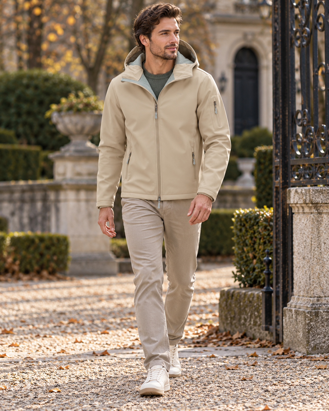 Rafael Hooded Softshell Jacket – Waterproof Fleece-Lined Outdoor Windbreaker Homme