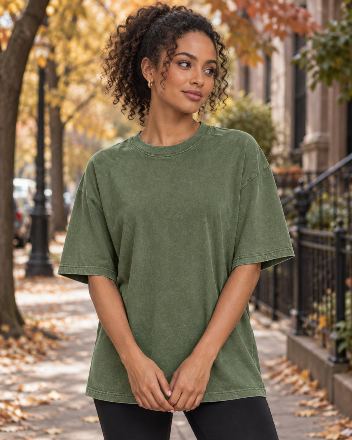 Odessa Women's Oversized Crew Neck T-Shirt – Short Sleeve Loose Fit Everyday Casual Top