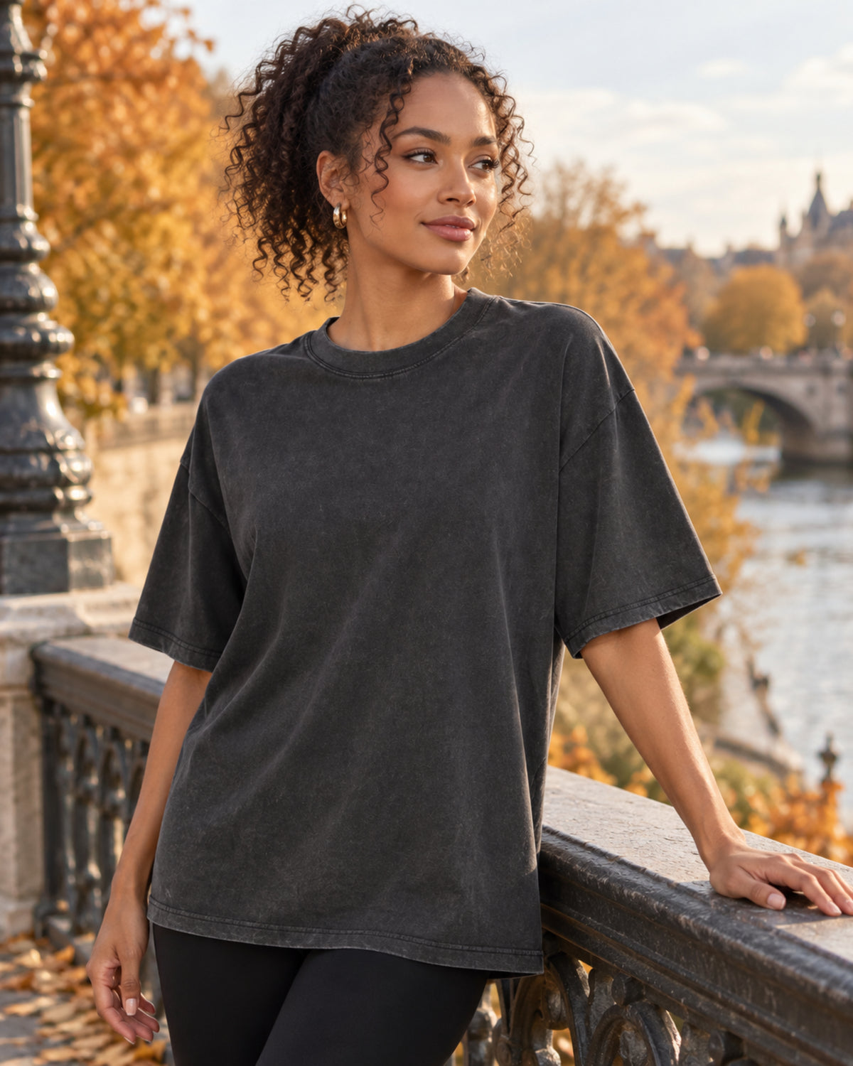 Odessa Women's Oversized Crew Neck T-Shirt – Short Sleeve Loose Fit Everyday Casual Top