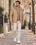 Santino Men's Lightweight Water-Resistant Hooded Packable Puffer Jacket with Pockets