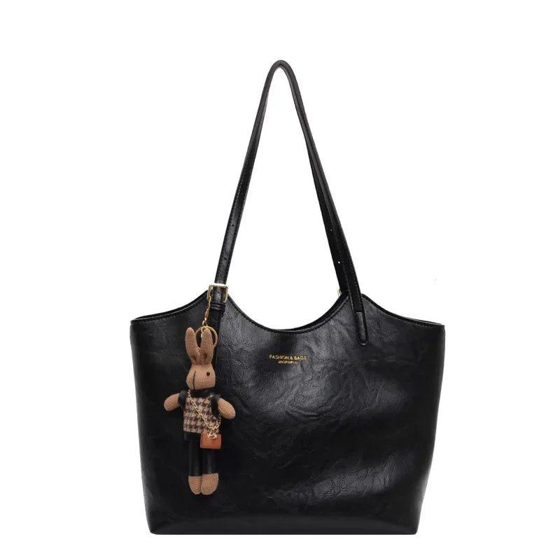 Hannah Women's Vegan Leather Tote Bag – Vintage Finish, Spacious Design & Charm