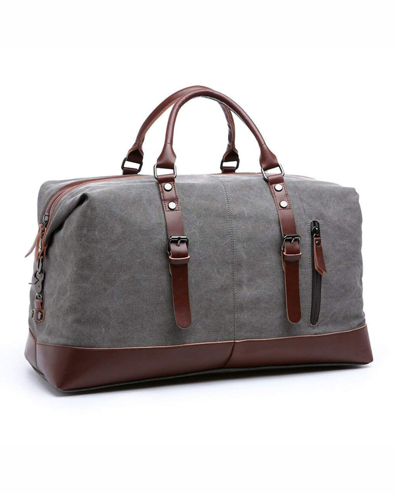 Jasper Canvas Travel Duffel Bag – 55L Weekend Holdall with Shoulder Strap