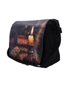 Brandon Men's Gothic Messenger Bag – Large Canvas Crossbody Shoulder Bag with Multiple Pockets