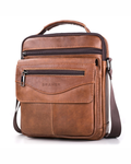 Desmond Men's Genuine Leather Messenger Bag – Multi-Pocket Crossbody Shoulder Bag