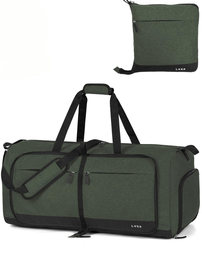 Callan Men's 60L Foldable Travel Duffel Bag – Oxford Holdall with Shoe Compartment