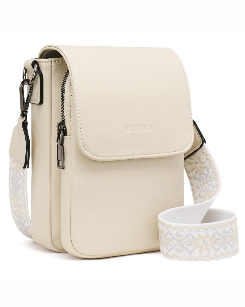 Daphne Women's PU Leather Crossbody Bag – RFID Multi-Pocket Shoulder Bag