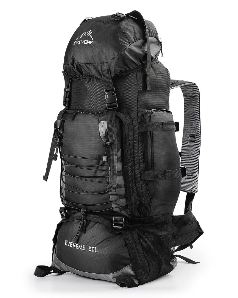 Trenton 90L Waterproof Hiking Backpack – Oxford Camping Rucksack with Multi Compartments