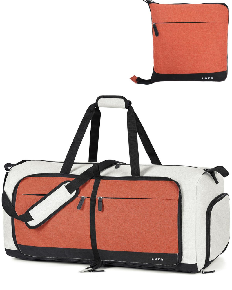 Callan Men's 60L Foldable Travel Duffel Bag – Oxford Holdall with Shoe Compartment