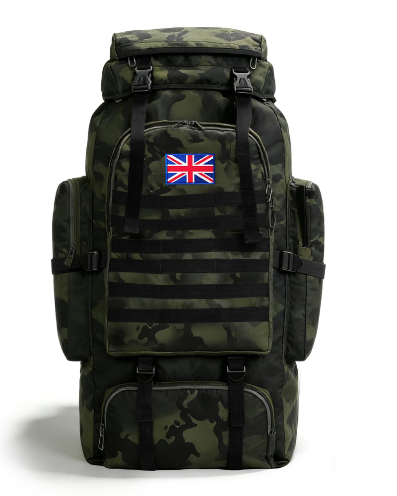 Grady 80L Waterproof Hiking Backpack – Tactical Travel Rucksack with Laptop Sleeve
