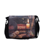 Brandon Men's Gothic Messenger Bag – Large Canvas Crossbody Shoulder Bag with Multiple Pockets