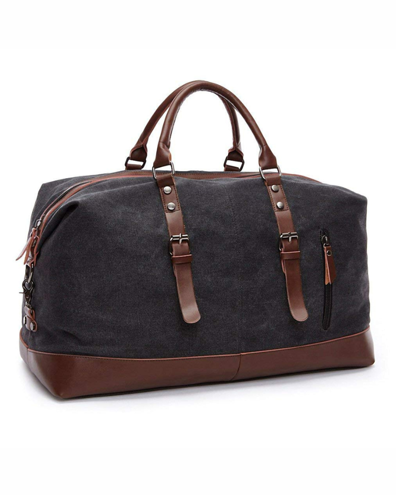 Jasper Canvas Travel Duffel Bag – 55L Weekend Holdall with Shoulder Strap