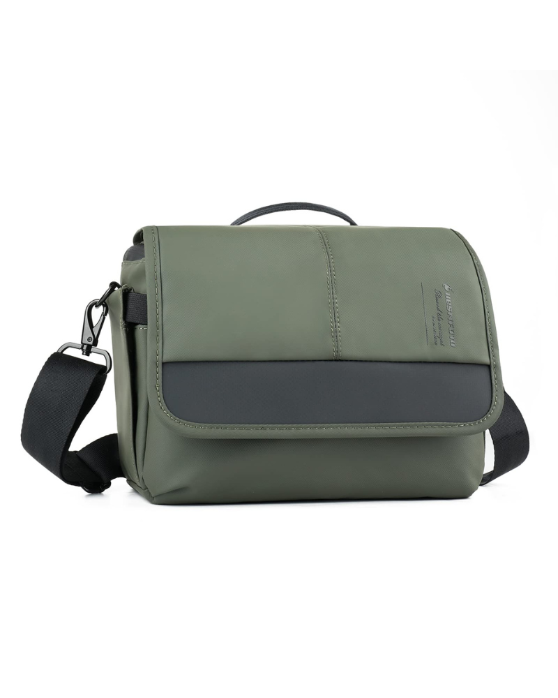 Graham Men's Camera Messenger Bag – Waterproof Canvas Crossbody Bag for DSLR & Mirrorless Cameras