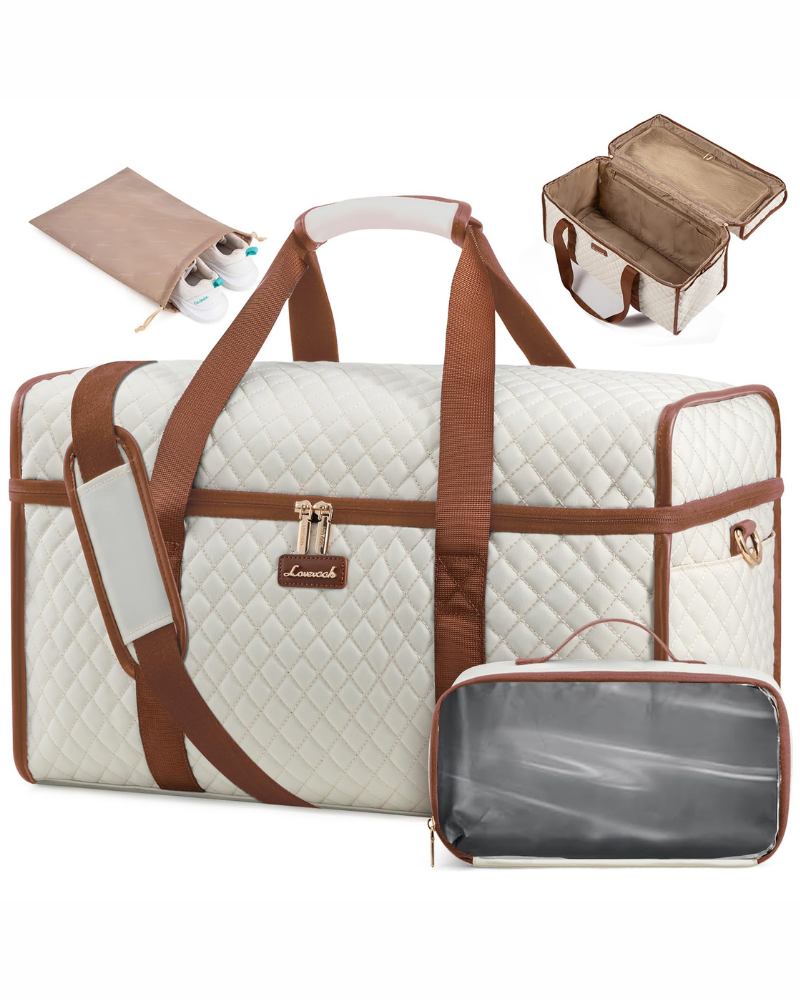 Hadley Carry-On Travel Duffel Bag – Polyester Holdall with Shoe Bag & Toiletry Pouch