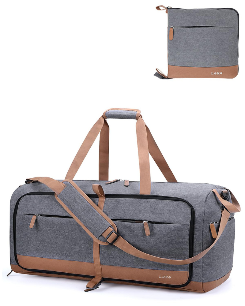 Callan Men's 60L Foldable Travel Duffel Bag – Oxford Holdall with Shoe Compartment