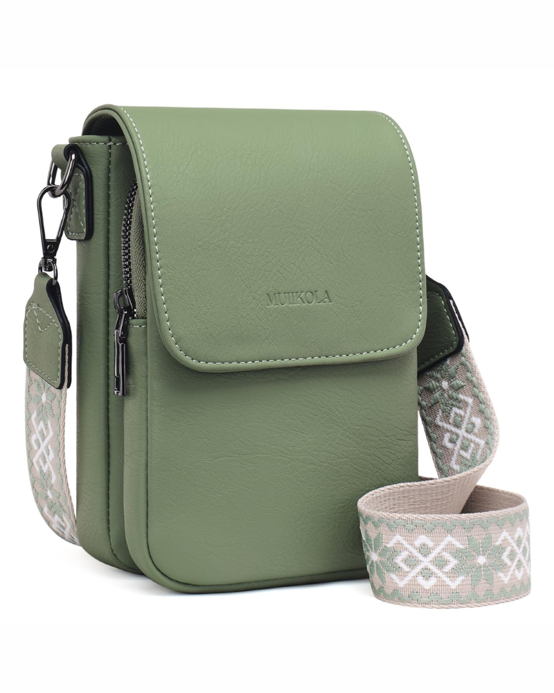 Daphne Women's PU Leather Crossbody Bag – RFID Multi-Pocket Shoulder Bag