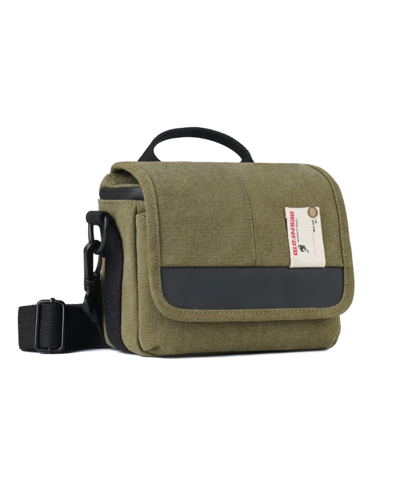 Graham Men's Camera Messenger Bag – Waterproof Canvas Crossbody Bag for DSLR & Mirrorless Cameras