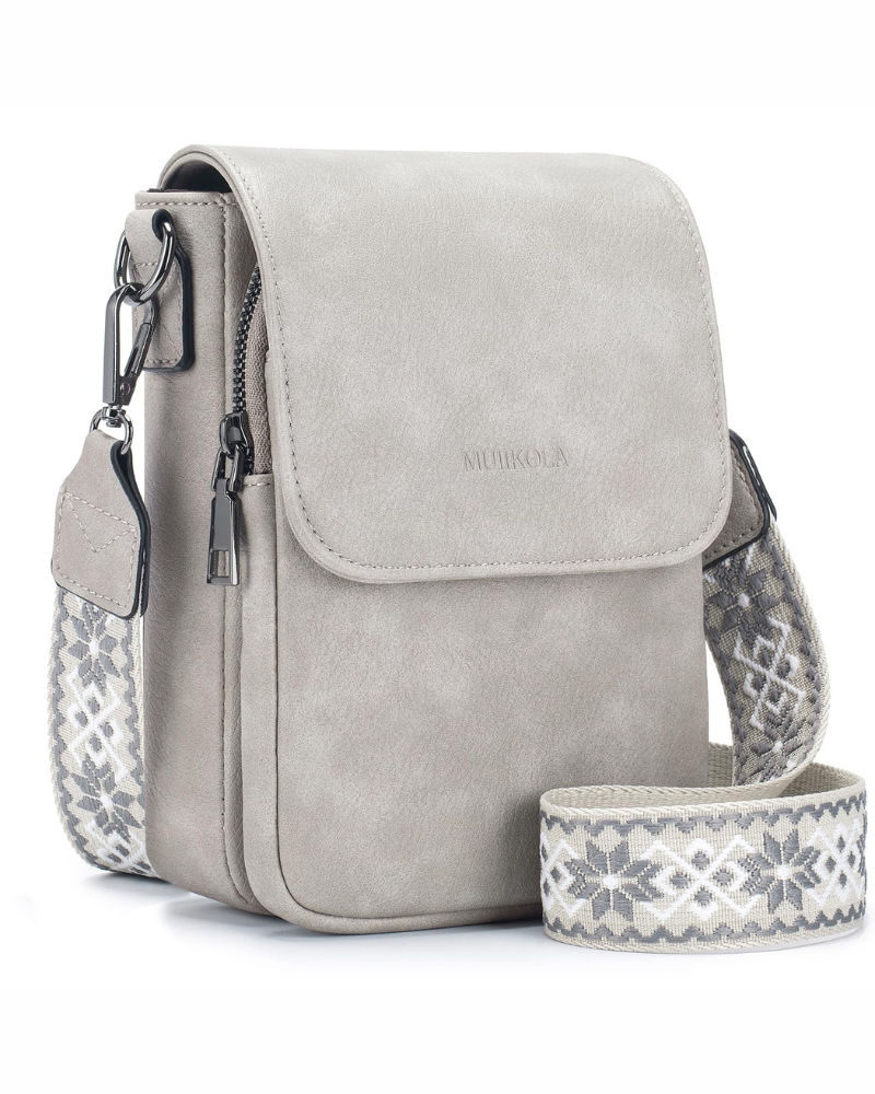 Daphne Women's PU Leather Crossbody Bag – RFID Multi-Pocket Shoulder Bag