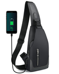 Ronan Crossbody Sling Bag – Oxford USB Chest Shoulder Bag for Men