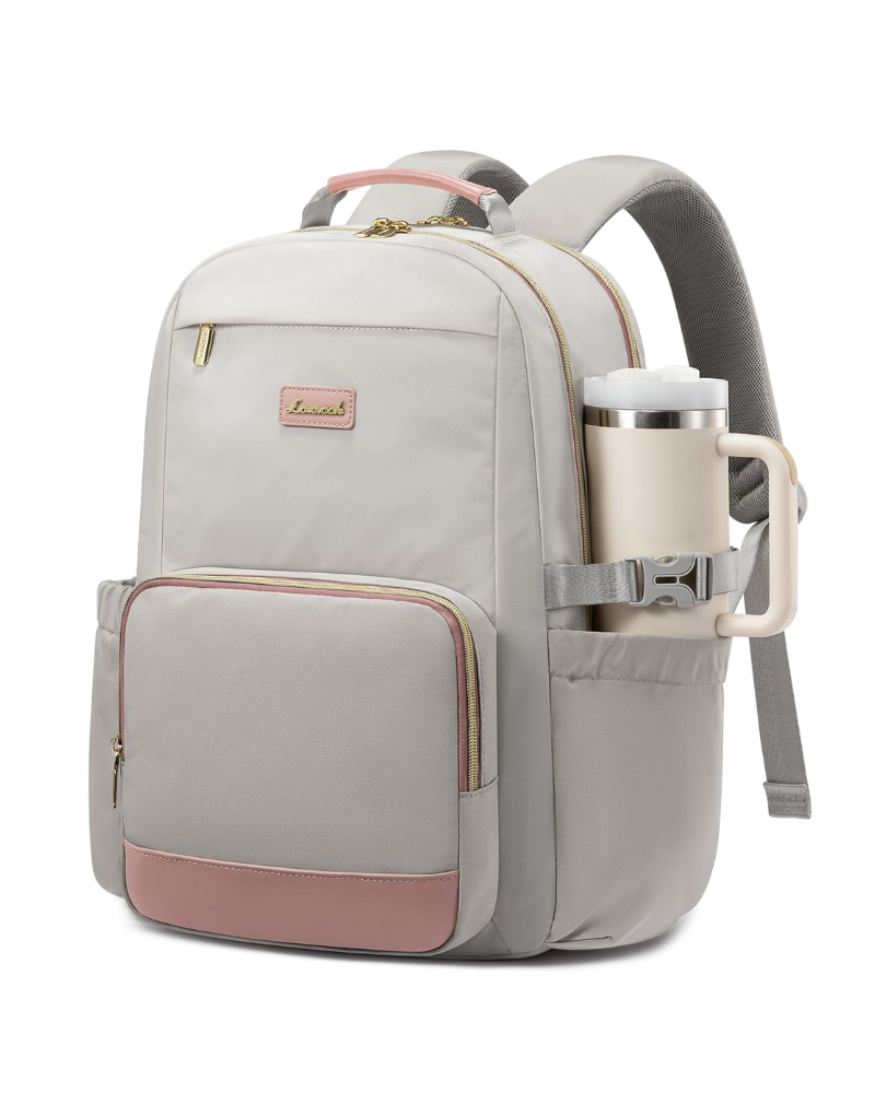 Delaney Women's Laptop Backpack – 15.6 Inch Travel Work Bag with 14 Pockets