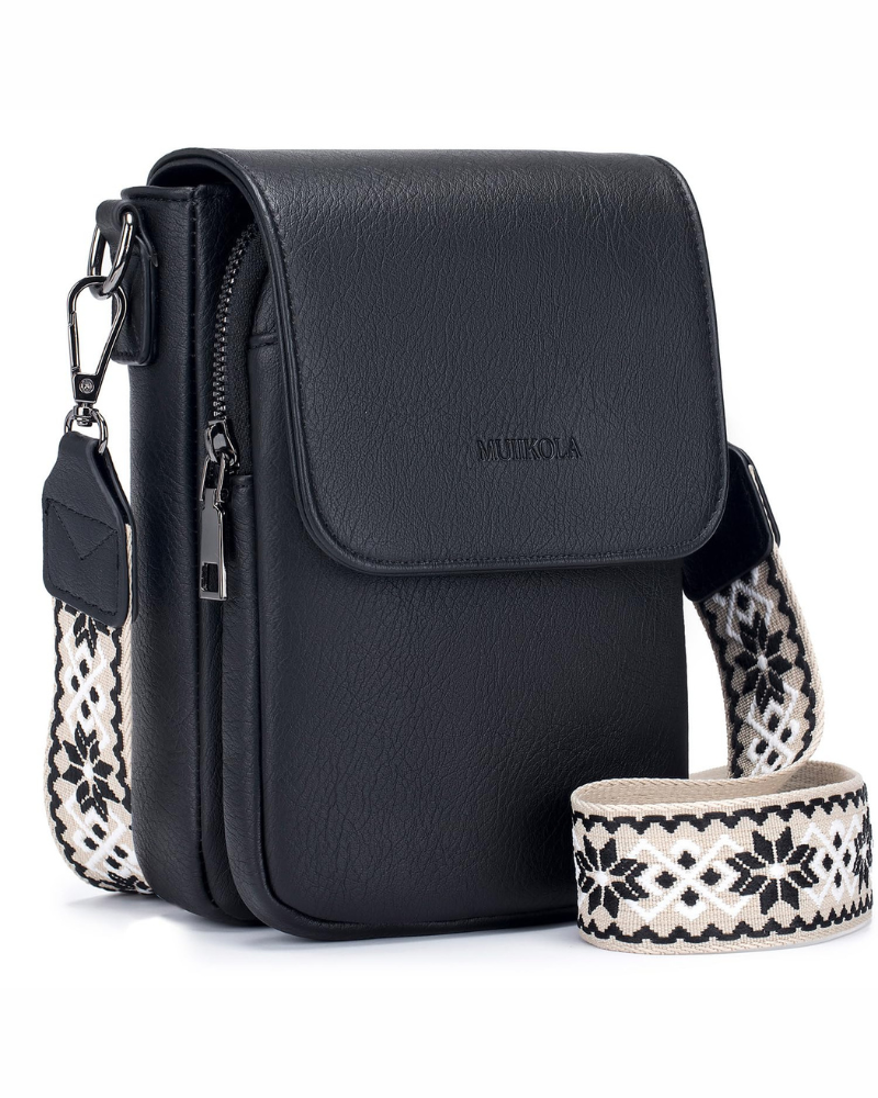 Daphne Women's PU Leather Crossbody Bag – RFID Multi-Pocket Shoulder Bag