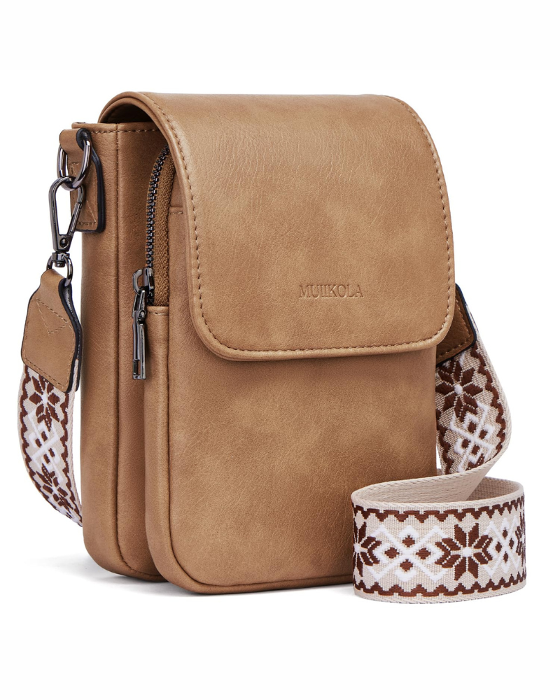 Daphne Women's PU Leather Crossbody Bag – RFID Multi-Pocket Shoulder Bag