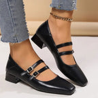 Selene Women's Double-Strap Ballet Flats – Elegant Fit & Everyday Comfort