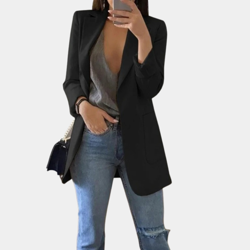 Margaret Women's Blazer – Tailored Long Sleeve Smart Casual Office Jacket