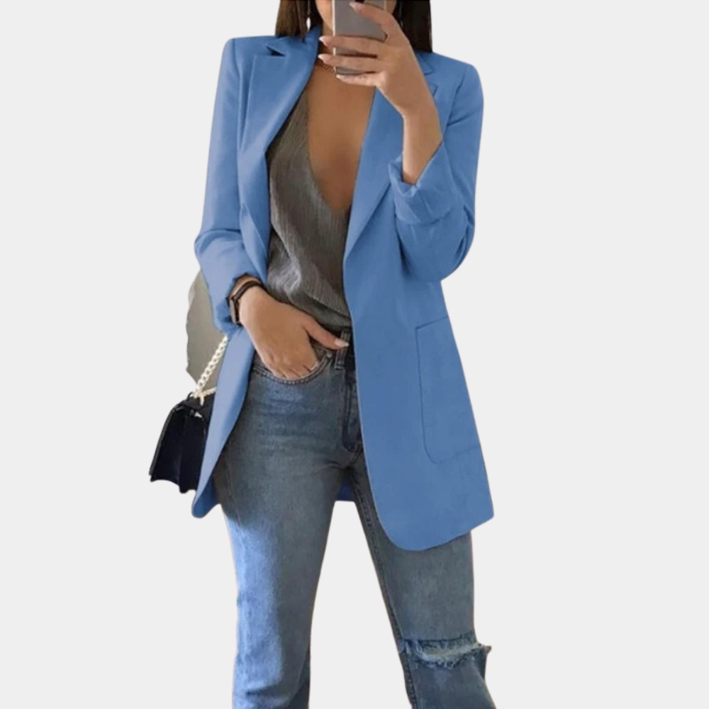 Margaret Women's Blazer – Tailored Long Sleeve Smart Casual Office Jacket