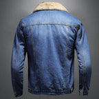 Atticus Men's Denim Jacket – Fleece Lined Button Up Casual Trucker Coat