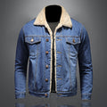 Atticus Men's Denim Jacket – Fleece Lined Button Up Casual Trucker Coat
